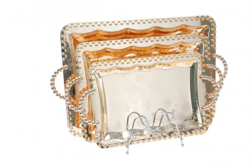 طقم طوفريات هوم فيو منقوش ذهبي 3 حبة