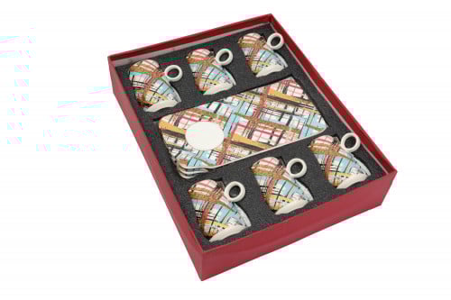 طقم بيالات مع صحون