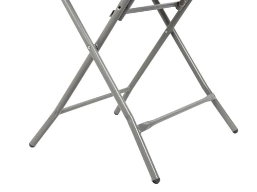 طاولة فيبر مدورة قابلة للحمل بلون أبيض