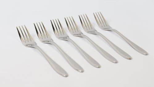 طقم شوك ستانلس ستيل عدد 6 قطع بتصميم عصري