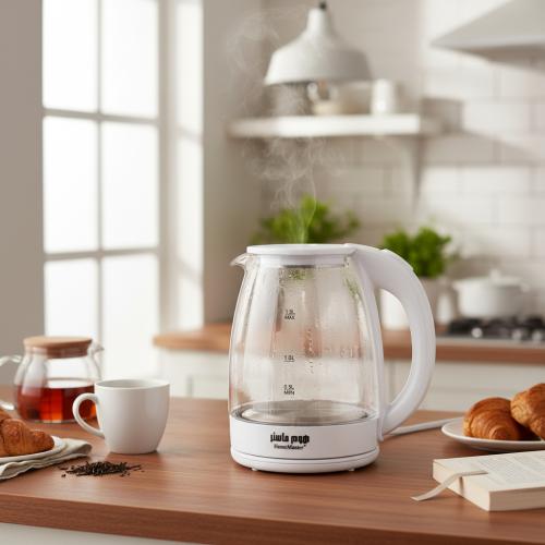 غلاية ماء زجاج هوم ماستر 1.8 لتر