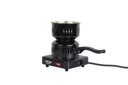 موقد فحم كهربائي وولاعة ستانلس ستيل 500 وات أسود