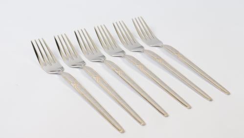 طقم شوك ستانلس ستيل عدد 6 قطع بتصميم عصري