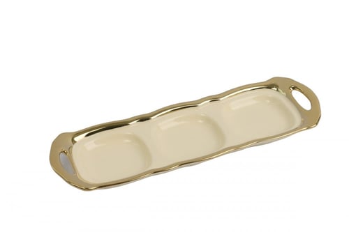 طقم سكريات وبهارات سيراميك 3 قطع لون بيج