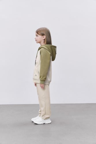 هودي أوف وايت و رمادي فاتح للأطفال