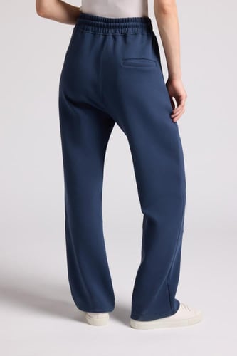 بنطلون جيرسيه مرن أوفرسايز للجنسين - أزرق داكن