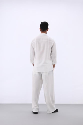 قميص كاجوال لينن – ناعم وعملي اوف وايت