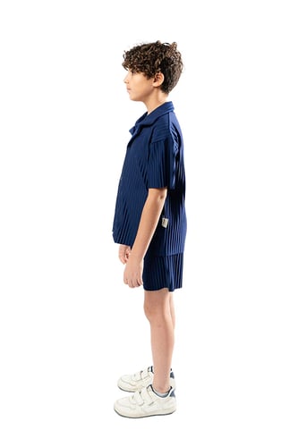 قميص أطفال واسع للجنسين بأكمام قصيرة وأزرار لأسفل...