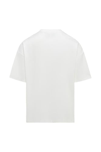 تيشيرت أوفرسايز بشعار SELENE للجنسين - أبيض