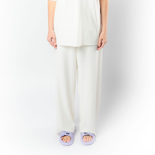 بنطلون واسع الساق للجنسين اوف وايت