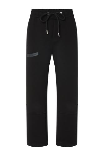 بنطلون جيرسيه مرن أوفرسايز للأطفال للجنسين - أسود