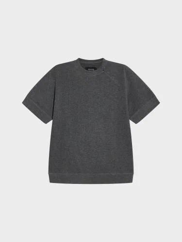 تيشرت Relaxed Fit رمادي غامق