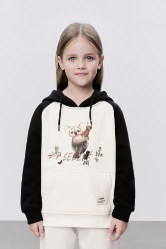 هودي أوف وايت و أسود للأطفال