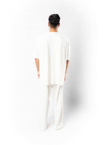 بنطلون واسع الساق للجنسين اوف وايت