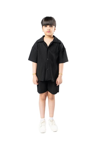 قميص أطفال واسع للجنسين بأكمام قصيرة وأزرار لأسفل...