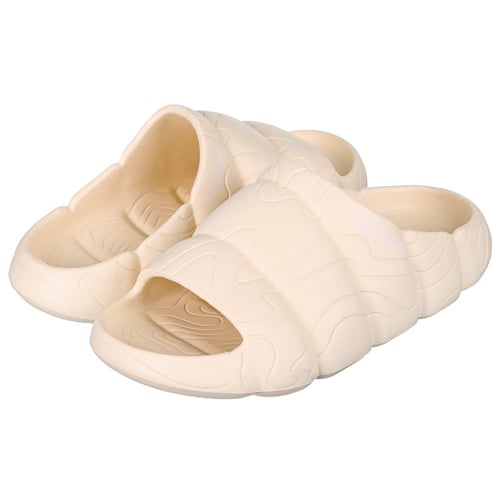 شبشب مفتوح من الأمام بنعل مطاطي مموج - بيج فاتح