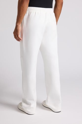 بنطلون كاجوال أوفرسايز للجنسين - أوف وايت