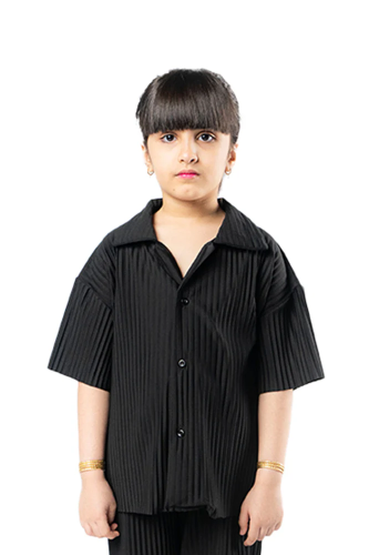 قميص أطفال واسع للجنسين بأكمام قصيرة وأزرار لأسفل...