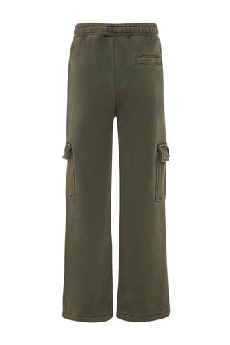 بنطلون Acid Wash Jogger للاطفال أخضر غامق