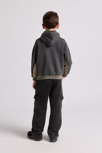 هودي بقصة واسعة ورقبة عالية بشعار سيلين للأطفال أس...