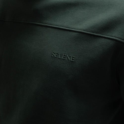 تيشيرت إنترلوك أخضر غامق للجنسين