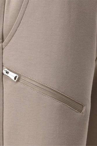 بنطال بقصة كلاسيكية من القطن للجنسين - بيج