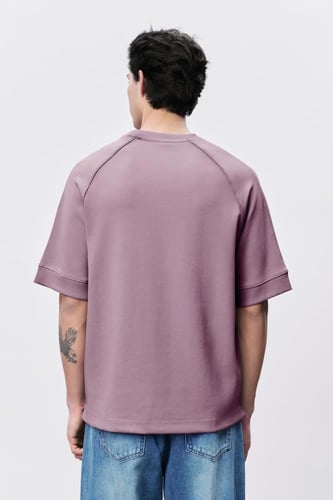 تيشيرت إنترلوك بنفسجي للجنسين