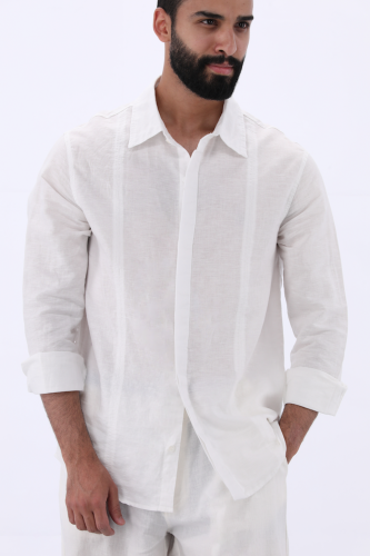 قميص كاجوال لينن – ناعم وعملي اوف وايت