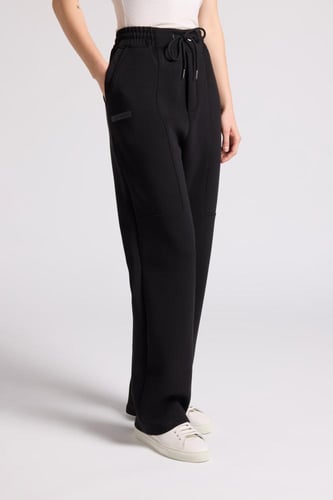 بنطلون كاجوال أوفرسايز للجنسين - أسود