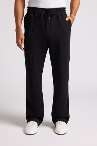 بنطلون كاجوال أوفرسايز للجنسين - أسود