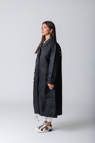 جاكيت أواي طويل أسود