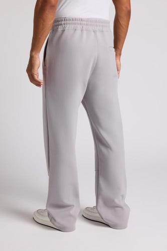بنطلون جيرسيه مرن أوفرسايز للجنسين - رمادي