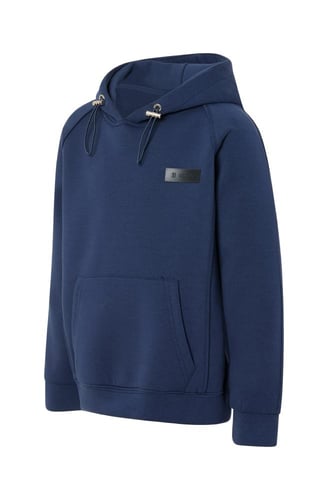 هودي كاجوال أوفرسايز للأطفال للجنسين - أزرق داكن