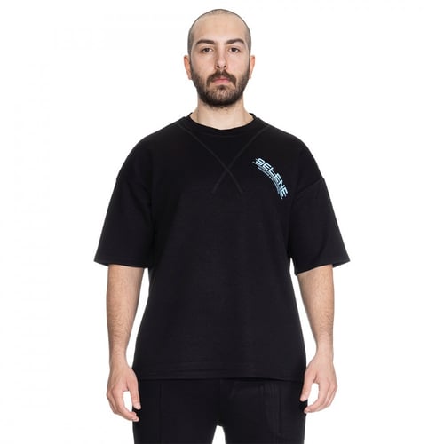 تيشيرت بشعار سيلين من الأمام للجنسين (اسود)