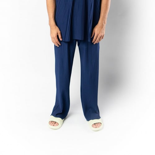 بنطلون واسع الساق للجنسين ازرق غامق