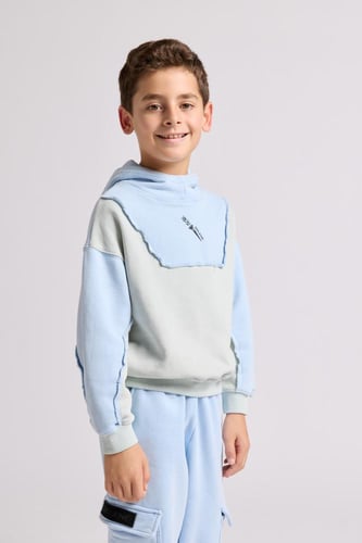 هودي بقصة واسعة ورقبة عالية بشعار سيلين للأطفال أز...