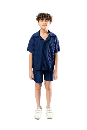 قميص أطفال واسع للجنسين بأكمام قصيرة وأزرار لأسفل...