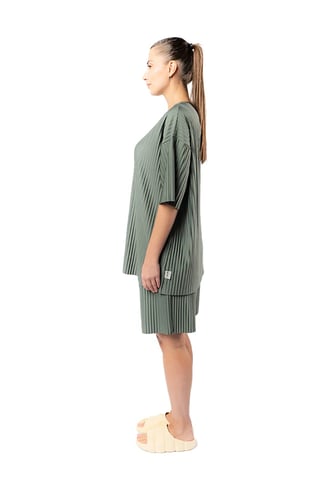 تيشرت واسع للجنسين كاكي