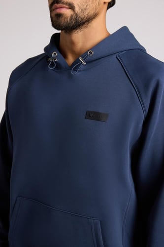 هودي كاجوال أوفرسايز للجنسين - أزرق داكن