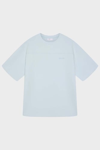 تيشيرت إنترلوك أزرق سماوي للجنسين