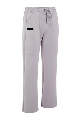 بنطلون كاجوال أوفرسايز للجنسين - رمادي