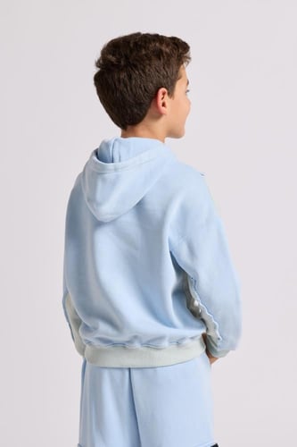 هودي بقصة واسعة ورقبة عالية بشعار سيلين للأطفال أز...