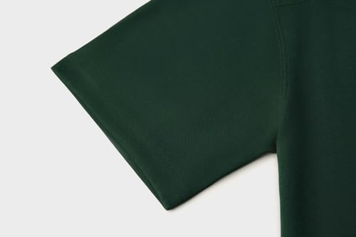 تيشيرت إنترلوك أخضر غامق للجنسين