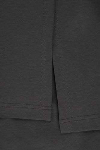 تيشيرت أوفرسايز بجيب وخياطة غير متماثلة للجنسين -...