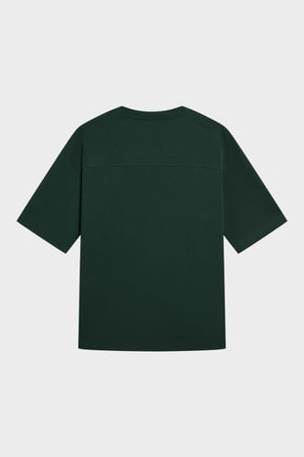 تيشيرت إنترلوك أخضر غامق للجنسين