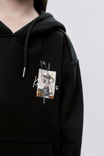 هودي أسود للأطفال