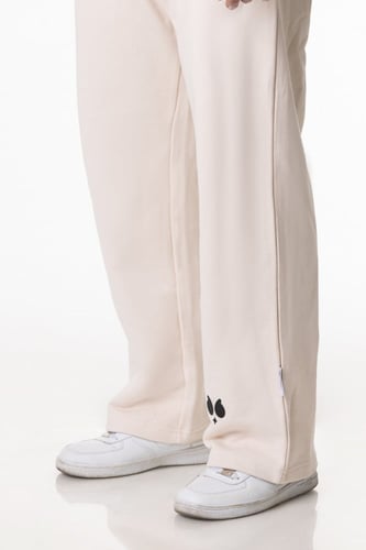 بنطلون سيلين واسع كريمي