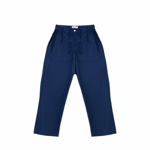 Oasis Comfort – بنطلون لينن واحة الراحة كحلي