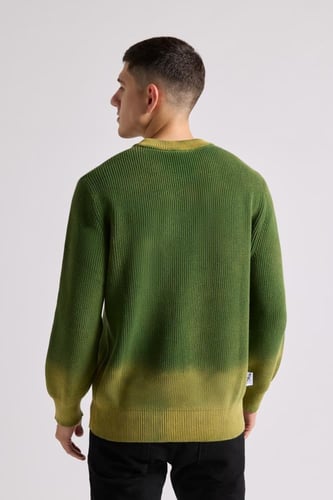 بلوفر Acid Wash للجنسين أخضر