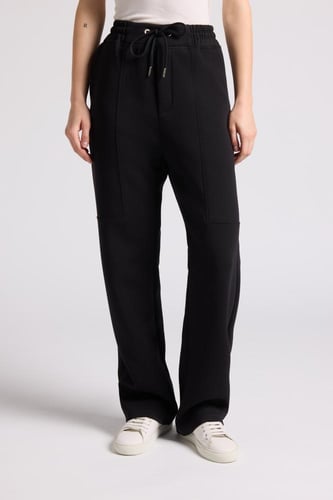 بنطلون كاجوال أوفرسايز للجنسين - أسود